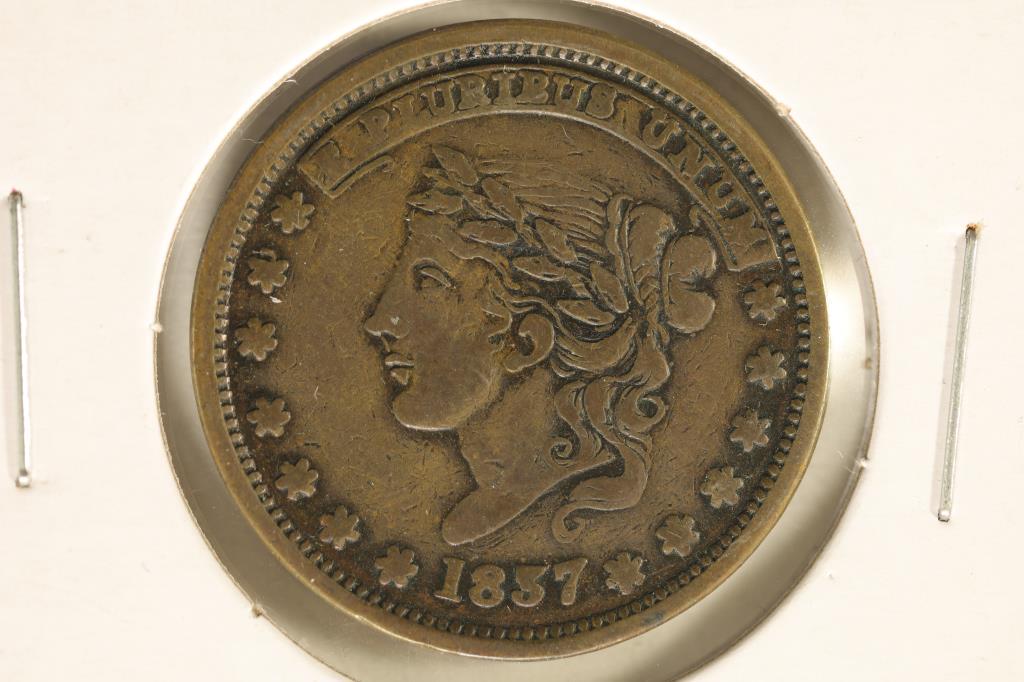 1837 HARD TIMES TOKEN "MILLIONS FOR DEFENSE NOT (1 of 2)