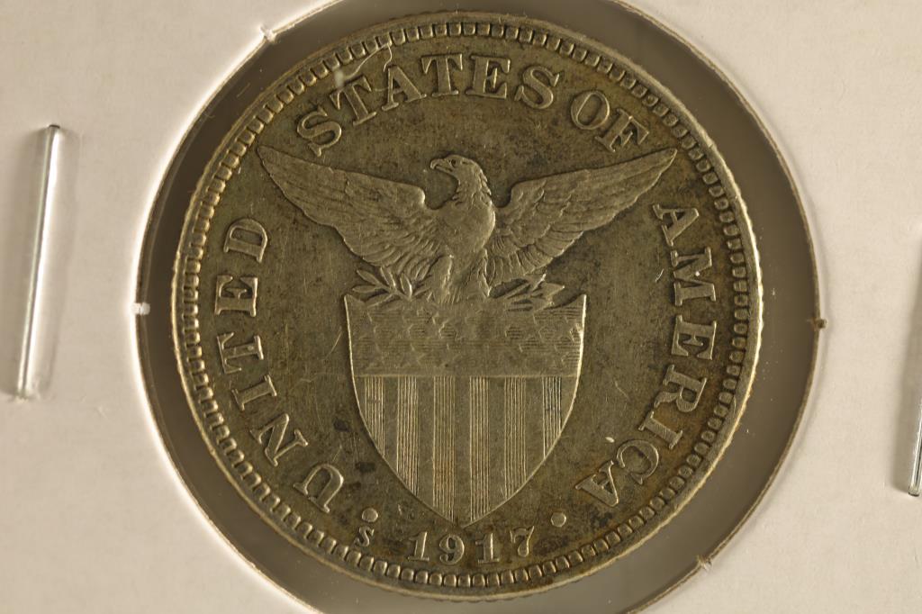 1917-S US PHILIPPINES SILVER 50 CENTAVOS .2411 OZA (1 of 2)
