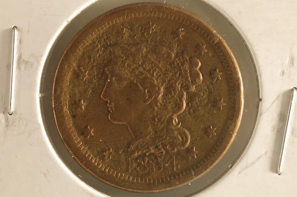 1854 US LARGE CENT PITTED SURFACES AS SHOWN (1 of 2)