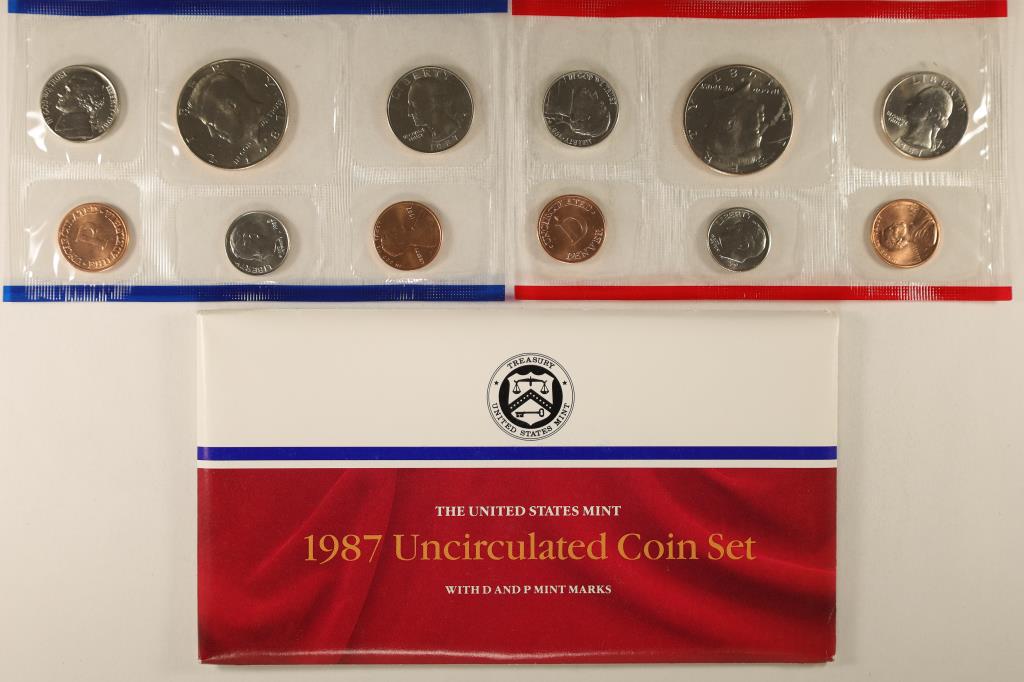 1987 US MINT SET (UNC) P/D (WITH ENVELOPE) (1 of 2)