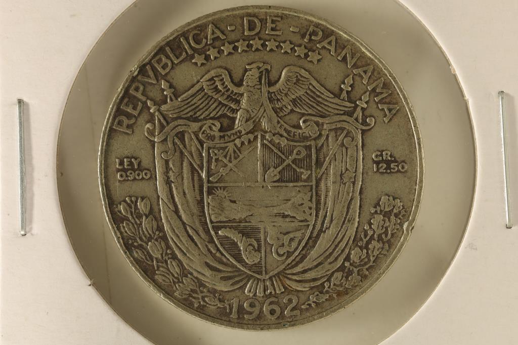1962 PANAMA SILVER 1/2 BALBOA COIN .3617 OZ. ASW (1 of 2)