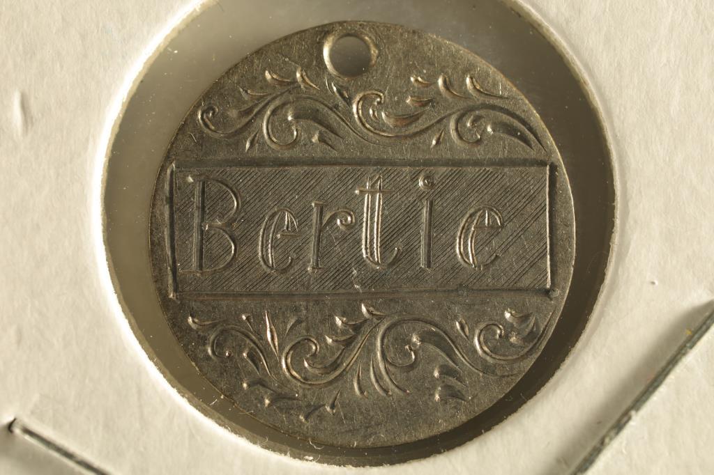 LOVE TOKEN ON 1856 SILVER SEATED LIBERTY HALF DIME (1 of 2)