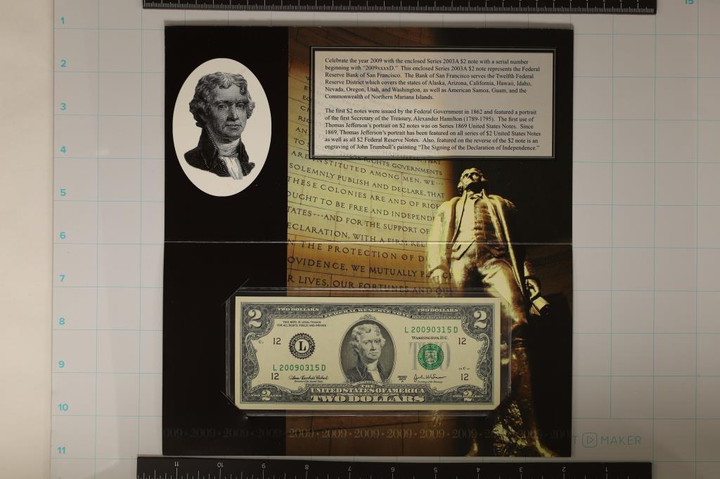 2009 SAN FRANCISCO FEATURES A 2003-A US $2 FRN (1 of 3)