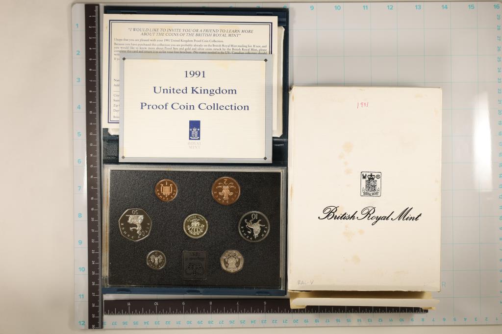 1991 UNITED KINGDOM 7 COIN PROOF SET IN ORIGINAL (1 of 3)