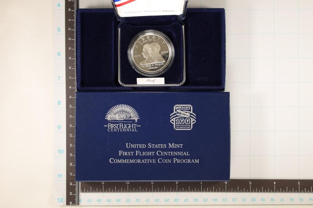 2003-P US PROOF SILVER DOLLAR "FIRST FLIGHT (1 of 2)