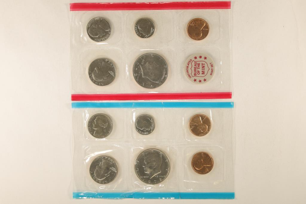 1972 US MINT SET (UNC) P/D/S (WITHOUT ENVELOPE) (1 of 2)