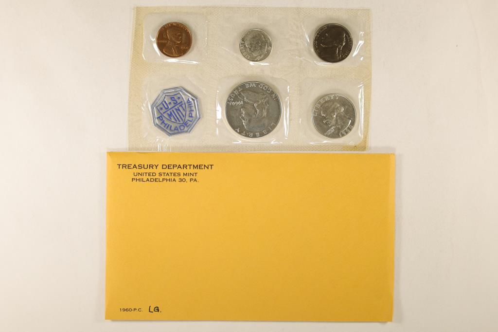 1960 US SILVER PROOF SET (WITH ENVELOPE) (1 of 2)