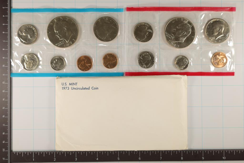 1973 US MINT SET (UNC) P/D/S (WITH ENVELOPE) (1 of 2)