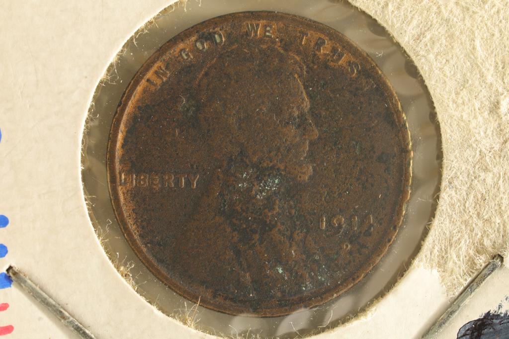 1914-D LINCOLN CENT (FINE) KEY DATE  WITH SOME (1 of 2)