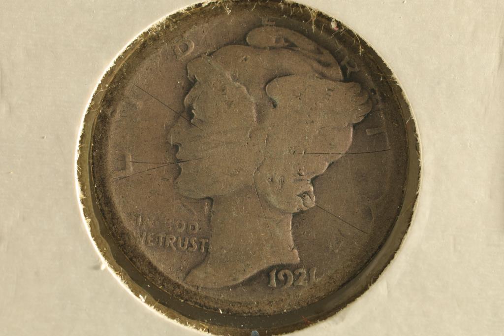KEY DATE 1921-D SILVER MERCURY DIME (1 of 2)