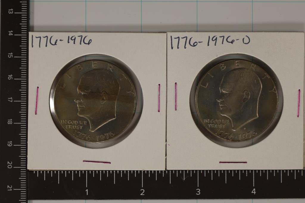 1976 & 1976-D IKE DOLLARS BOTH UNC (1 of 2)