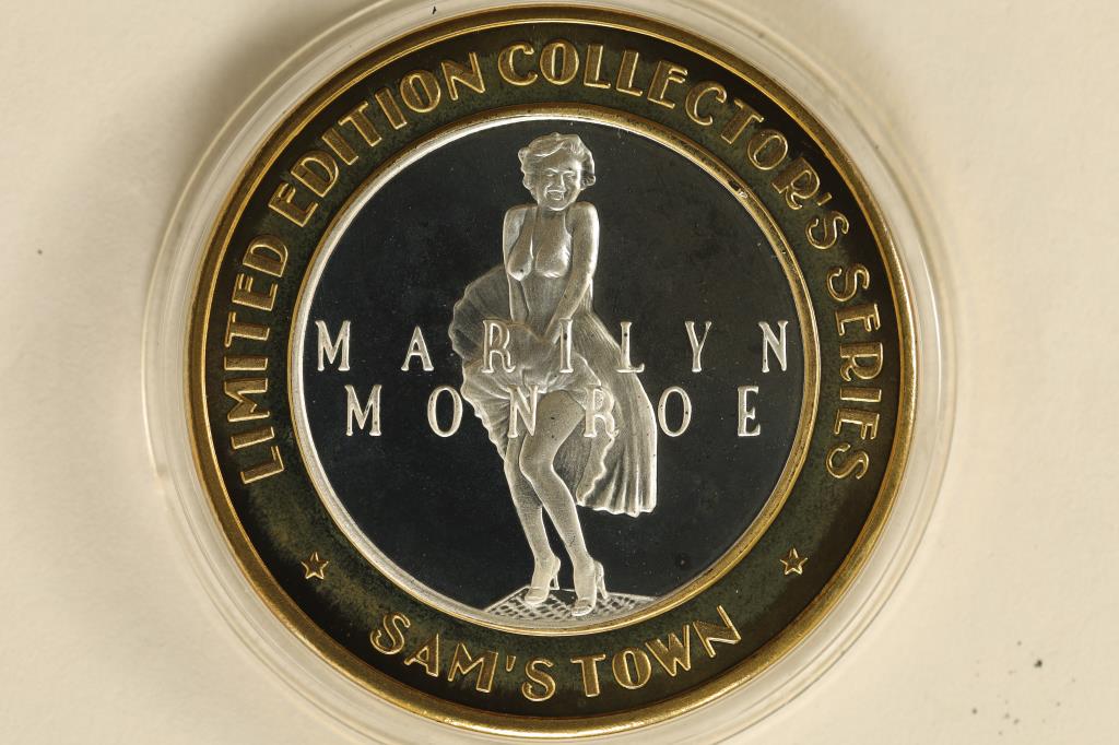 CASINO $10 SILVER TOKEN (UNC) "MARILYN MONROE" (1 of 2)