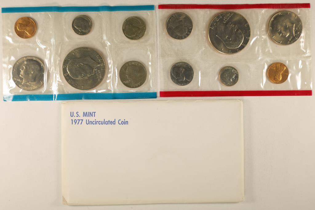 1977 US MINT SET (UNC) P/D (WITH ENVELOPE) (1 of 2)