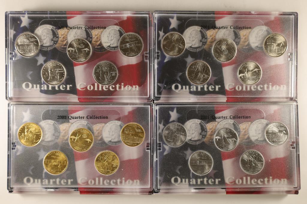 2001 US 50 STATE QUARTERS SETS WITH BOXES (1 of 2)