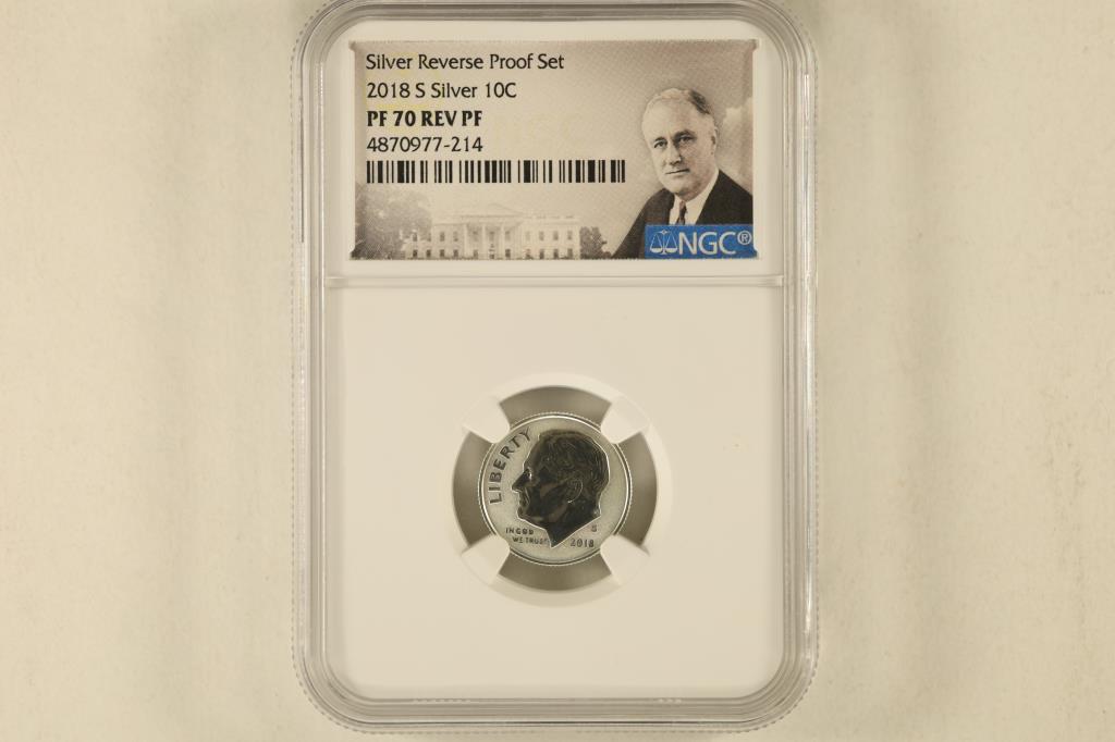 2018-S SILVER REVERSE PF ROOSEVELT DIME NGC PF70 (1 of 2)