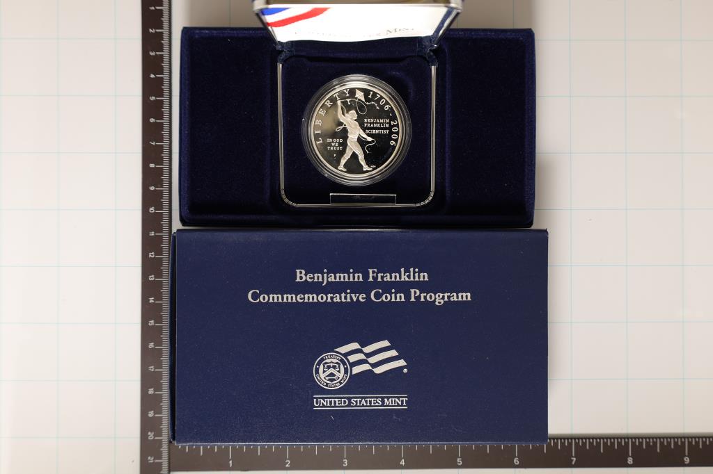2006-P US PROOF SILVER DOLLAR BENJAMIN FRANKLIN (1 of 3)
