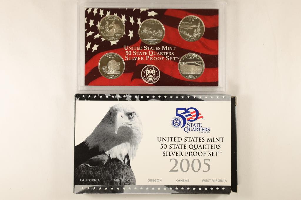 2005 SILVER US 50 STATE QUARTERS PROOF SET (1 of 2)