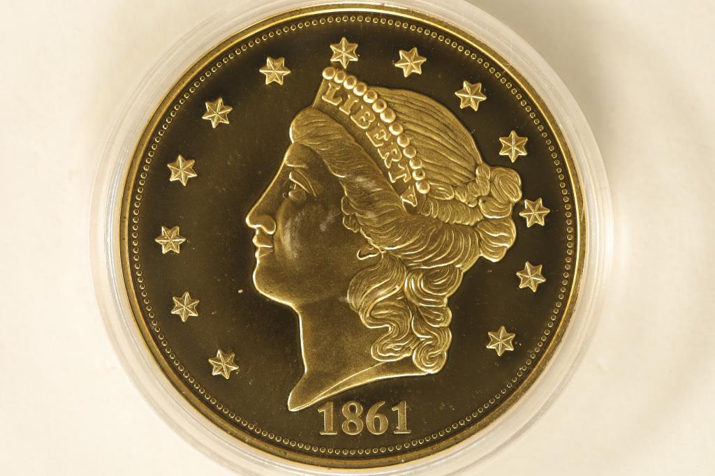 2003 24KT GOLD LAYERED 1861 DOUBLE EAGLE REPLICA (1 of 3)
