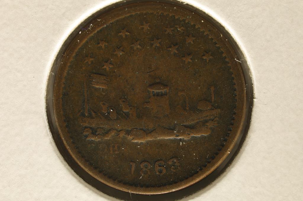 1863 CIVIL WAR TOKEN "UNION FOREVER" (1 of 2)