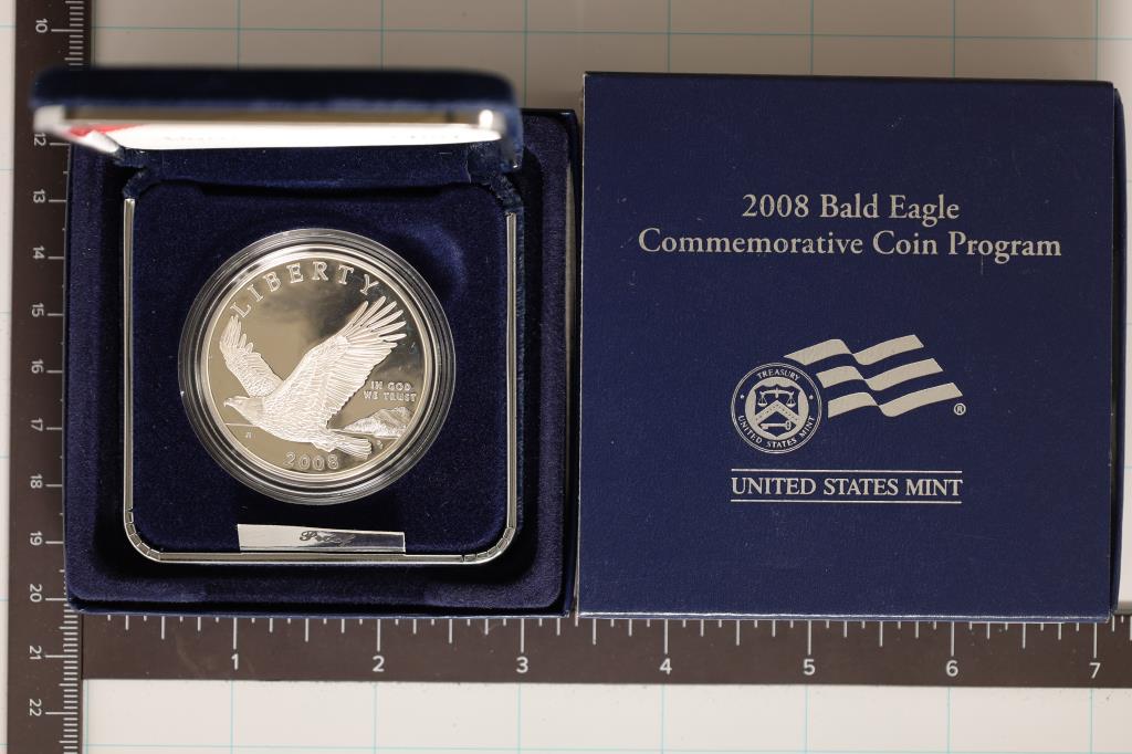 2008-P US PF SILVER DOLLAR BALD EAGLE COMMEM. (1 of 2)