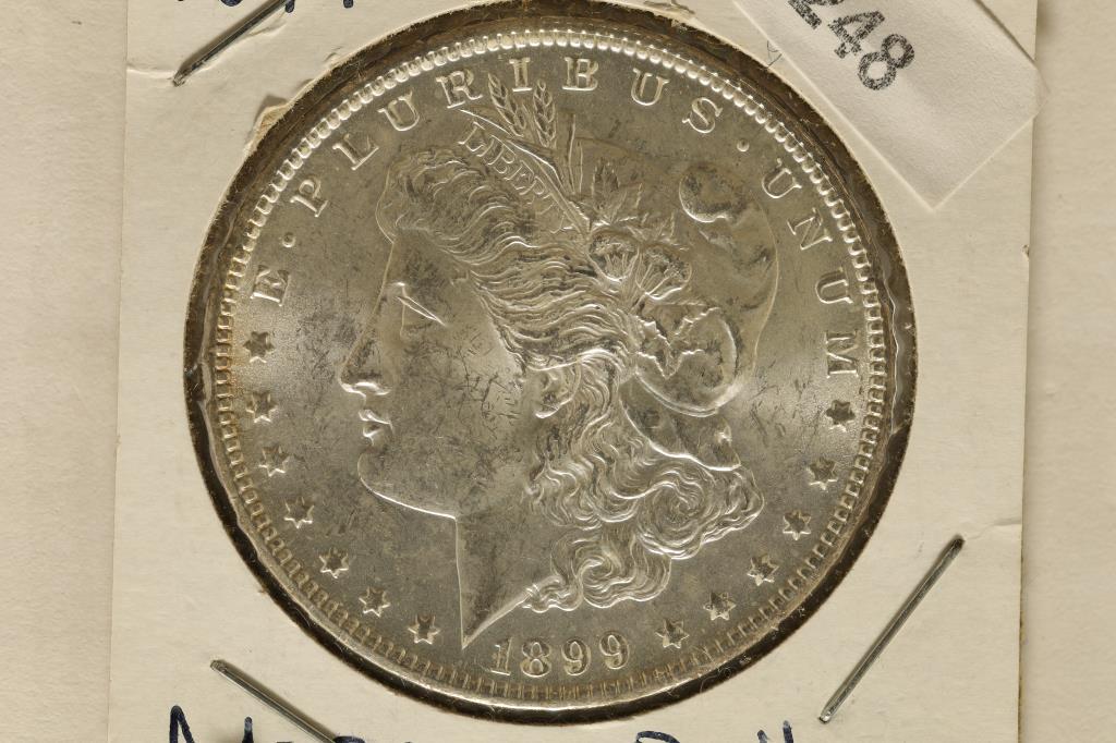 1899-O MORGAN SILVER DOLLAR BRILLIANT UNC (1 of 2)