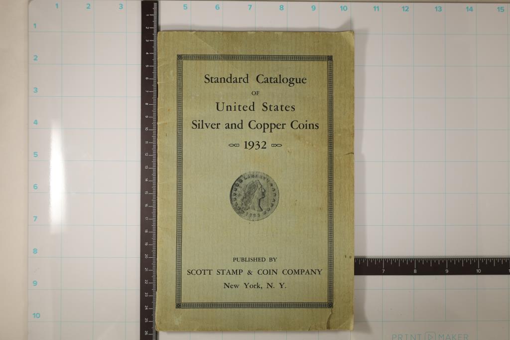 VINTAGE 1932 STANDARD CATALOG OF US SILVER AND (1 of 3)