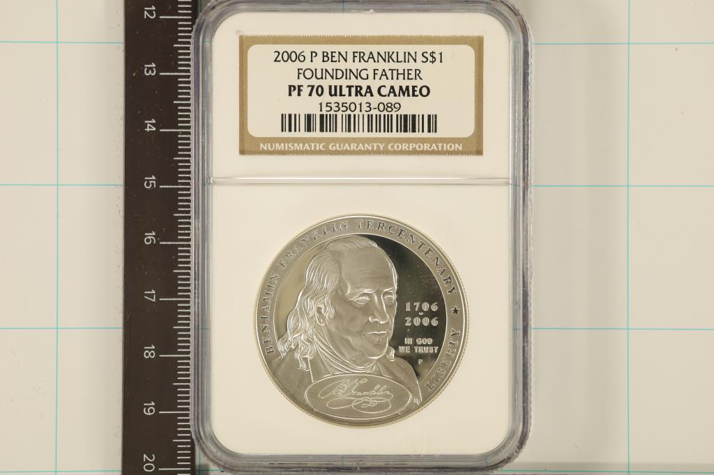 2006-P SILVER BENJAMIN FRANKLIN DOLLAR NGC PF70 (1 of 2)