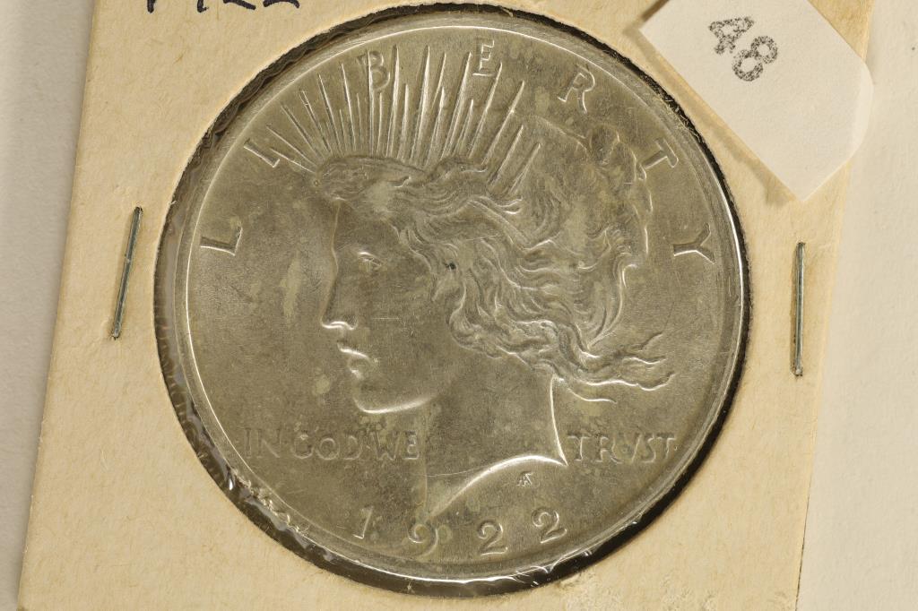 1922 PEACE SILVER DOLLAR (BRILLIANT UNCIRCULATED) (1 of 2)