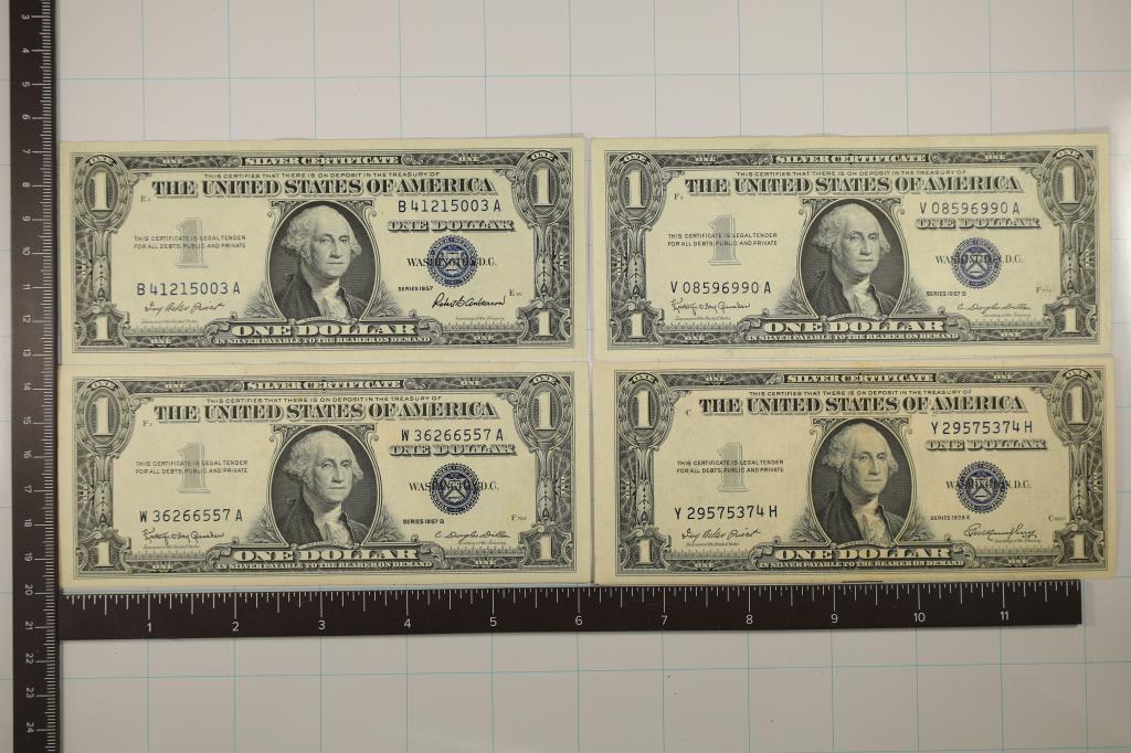 1935-E, 57 & 2-57-B $1 SILVER CERTIFICATES BLUE (1 of 2)