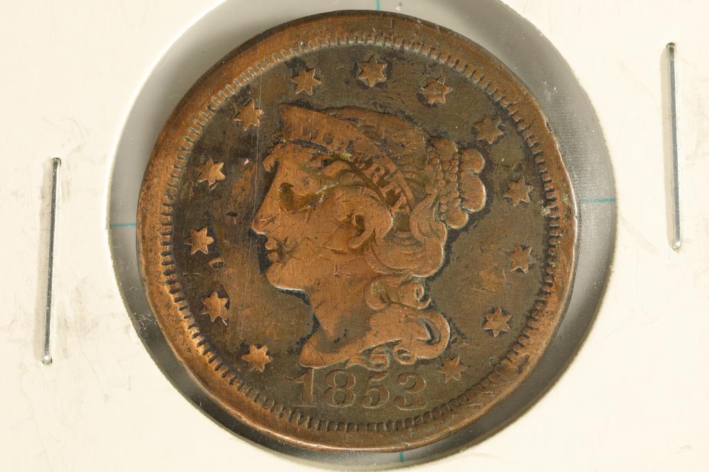 1853 US LARGE CENT VERY FINE (1 of 2)