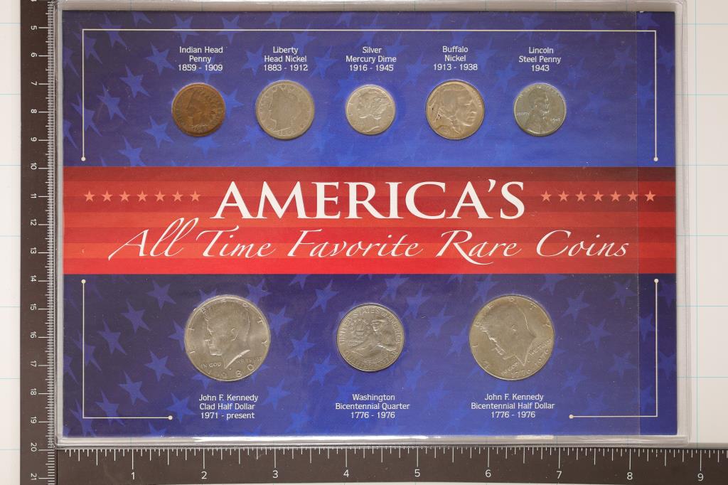 AMERICAS ALL TIME FAVORITE RARE COINS FEATURING: (1 of 2)