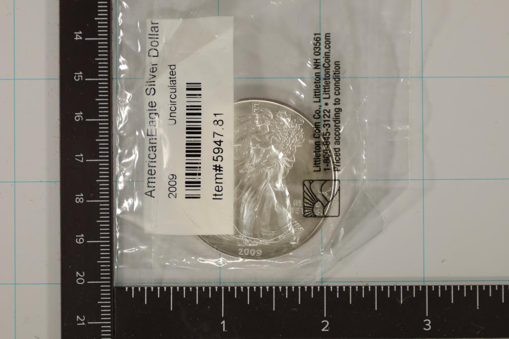 2009 AMERICAN SILVER EAGLE BRILLIANT UNC (1 of 2)