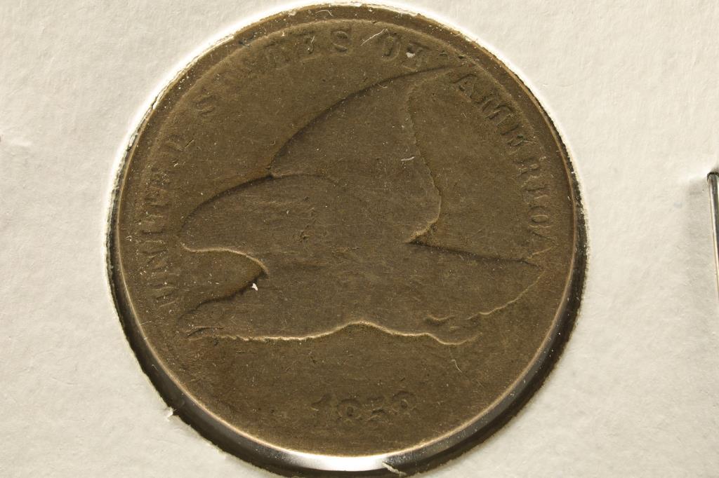 1858 SMALL LETTER FLYING EAGLE CENT (GOOD) WATCH (1 of 2)