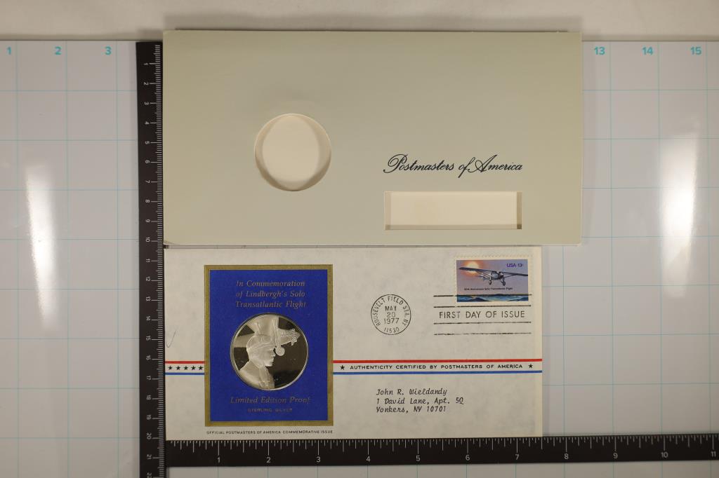 STERLING SILVER PROOF ROUND ON FIRST DAY COVER (1 of 2)