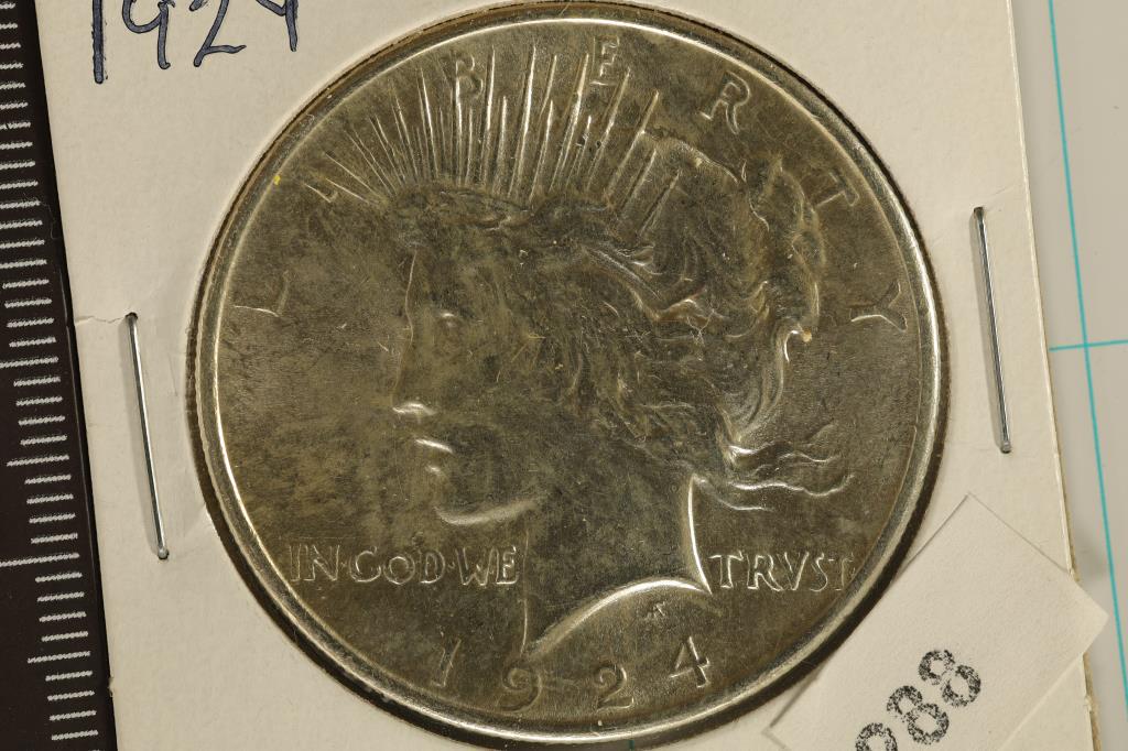 1924 PEACE SILVER DOLLAR (BRILLIANT UNCIRCULATED) (1 of 2)