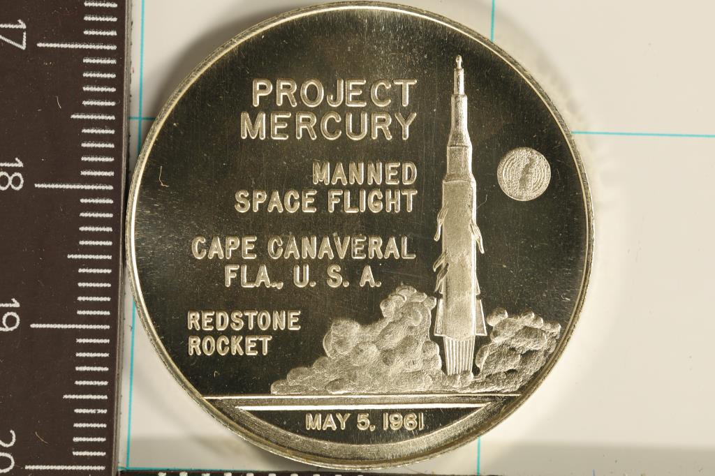 1981 PROJECT MERCURY STERLING 1 1/4'' METAL TOKEN (1 of 2)
