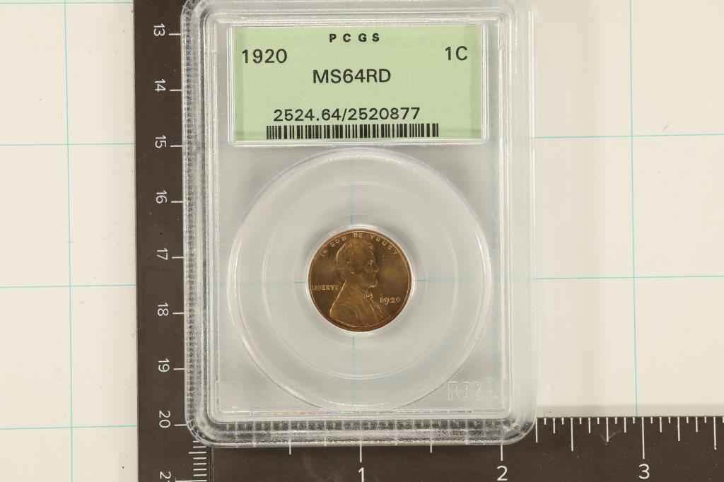 1920 LINCOLN CENT PCGS MS64RD (RED) WATCH FOR OUR (1 of 2)