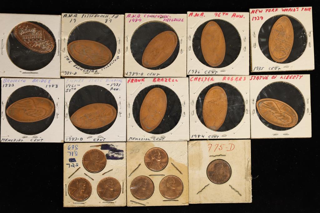 17LINCOLN CENT CENTS: 10 ARE ELONGATED CENTS (1 of 2)