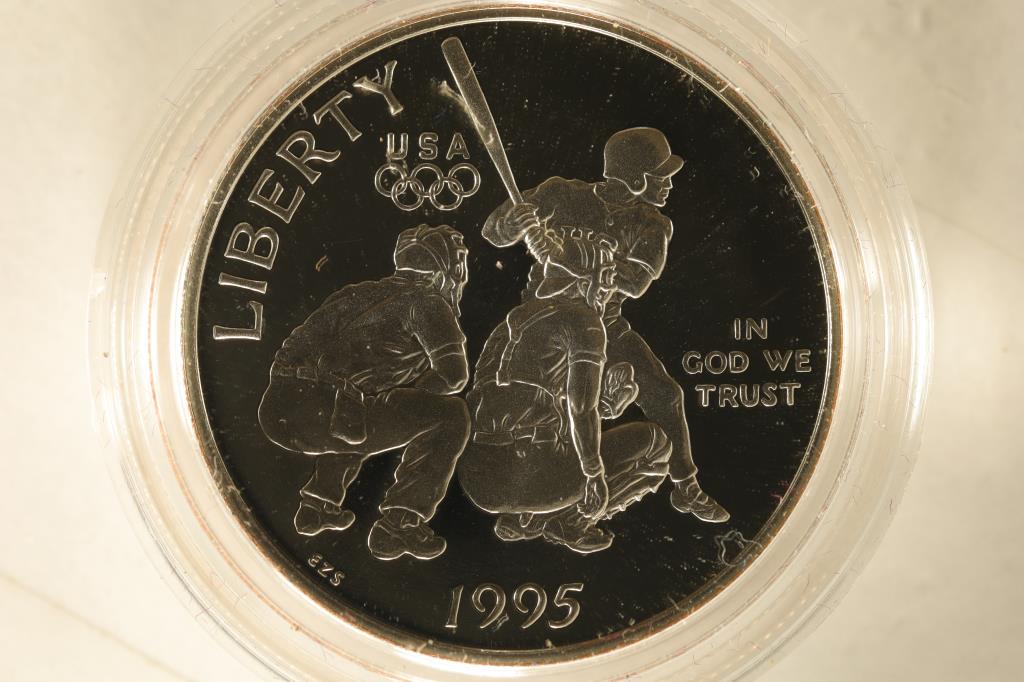 1995-S US PF OLYMPIC BASEBALL HALF DOLLAR (1 of 2)