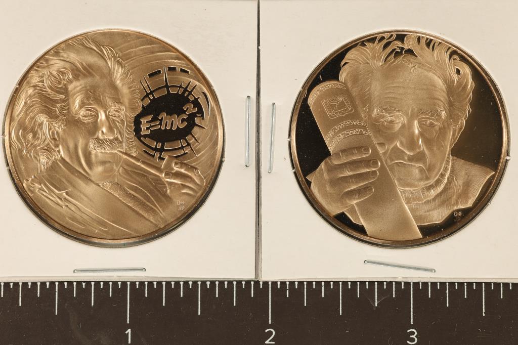 2-THE MEDALLIC HISTORY OF THE JEWISH PEOPLE 1 1/2" (1 of 2)