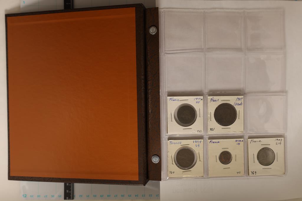 41 PIECE FRANCE ASSORTED COINS IN DANSCO (1 of 7)