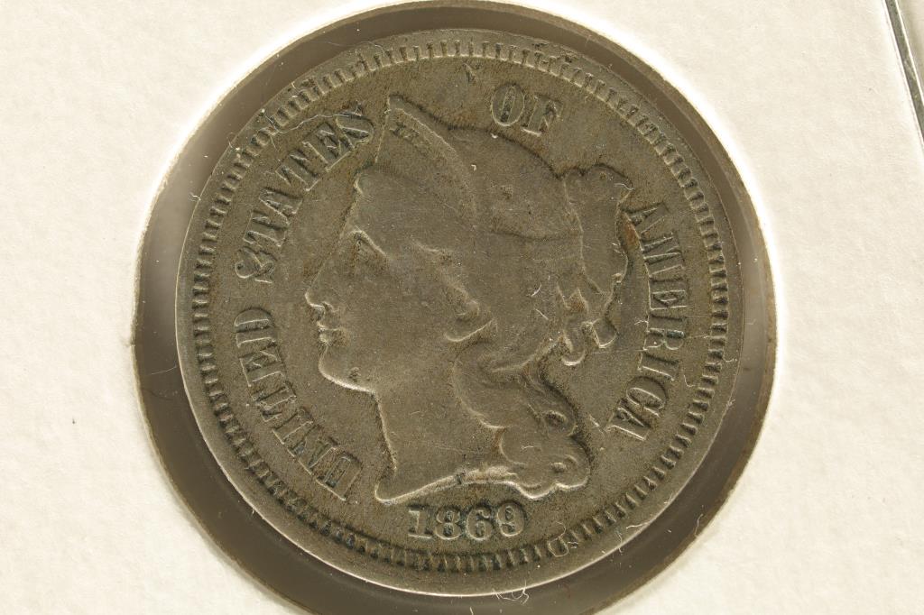 1869 THREE CENT PIECE (NICKEL) (1 of 2)
