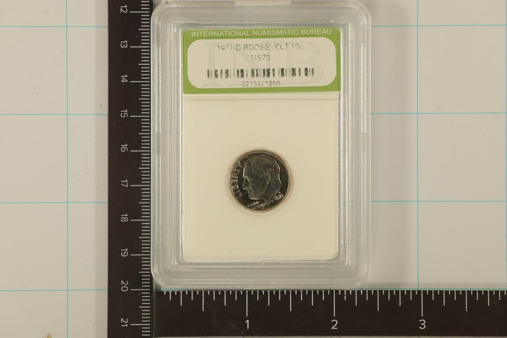 SLABBED 1971-D ROOSEVELT DIME MS70: WATCH FOR OUR NEXT AUCTION ON (MONDAY JULY 3RD, 2023) AT 7PM EDT. THANKS FOR YOUR BUSINESS.
