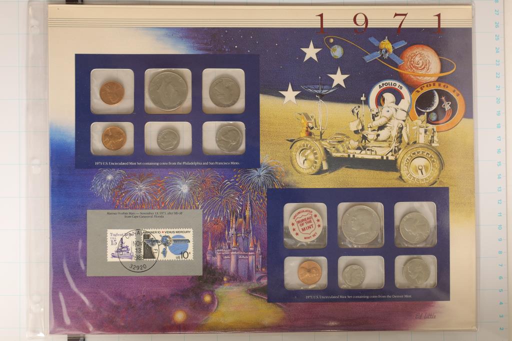1971 US MINT SET (UNC) P/D/S ON LARGE INFO CARD (1 of 2)