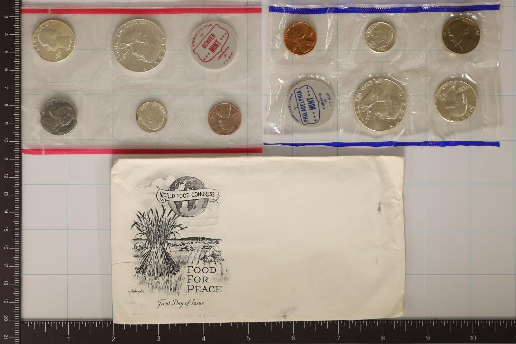 1962 P & D SILVER US MINT SET IN WORLD FOOD (1 of 2)