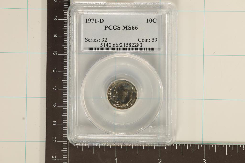 1971-D ROOSEVELT DIME PCGS MS66 (1 of 2)