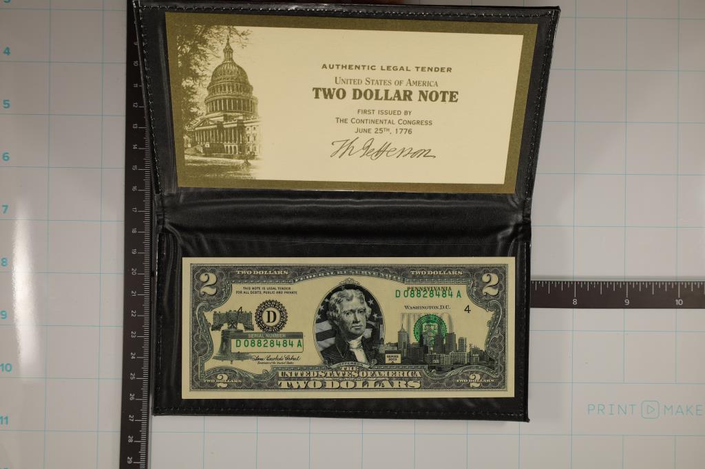 2003-A US $2 FRN WITH PENNSYLVANIA OVERLAY CU (1 of 3)