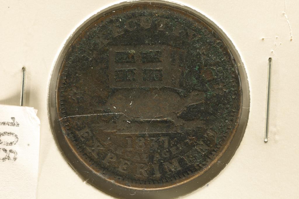 1837 HARD TIMES TOKEN HT-33 EXECUTIVE EXPERIMENT (1 of 2)