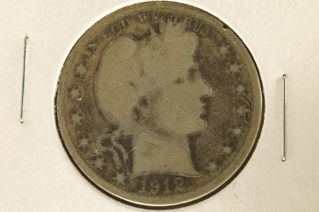 1912 SILVER BARBER HALF DOLLAR (1 of 2)