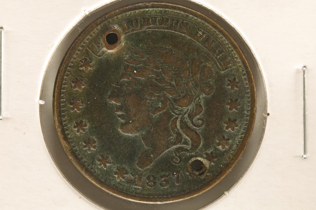 1837 HARD TIMES TOKEN "MILLIONS FOR DEFENSE NOT (1 of 2)